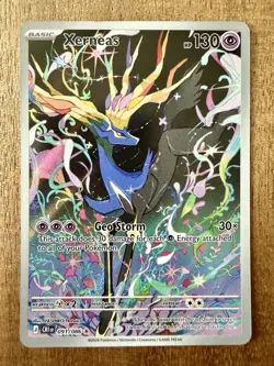 Xerneas 91/86 Illustration Rare Pokemon Chaos Rising ME04 NM - Image 1