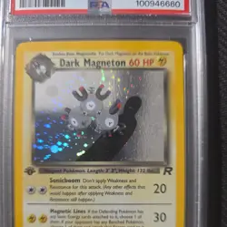 Pokemon 1st Edition Dark Magneton Holo 11/82 Team Rocket PSA 8 NM/Mint - Image 2