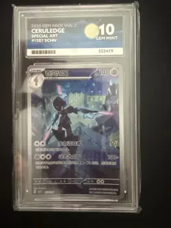 Pokemon TCG Ceruledge Chinese Gem Pack Vol 3 1507/07 ACE 10 PERFECT SUBS - Image 1