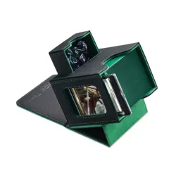 Mage Tech Card Deck Box for MTG Commander - Mediano, 2. Veil (Black/Green) - Image 1