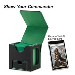 Mage Tech Card Deck Box for MTG Commander - Mediano, 2. Veil (Black/Green) - Image 2