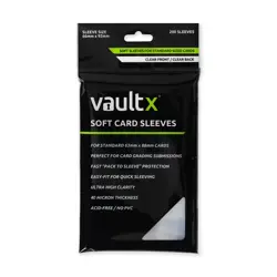 Vault X Trading Card Penny Sleeves, Soft, High Clarity, Inner 200 Pack, White - Image 1