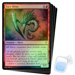 FOIL FURY SLIVER X4 Time Spiral Remastered Magic MTG MINT CARD - Image 1