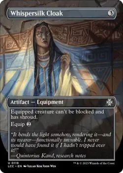 Whispersilk Cloak (Borderless) -Foil Near Mint MTG - Image 1