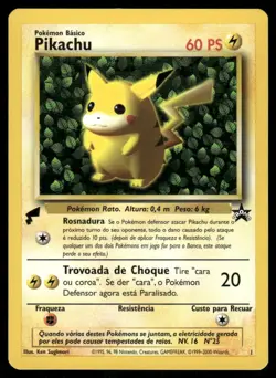 Pokemon Cards Pikachu 1 Pikachu World Collection Portuguese Promo NM - Image 1
