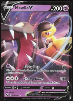 Silver Tempest Mawile V 070/195 Holo V Rare Pokemon NM/M - Image 1