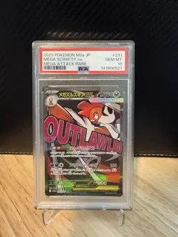 2025 POKEMON M2a JP MEGA SCRAFTY ex MEGA ATTACK RARE #231 PSA 10 GEM MT - Image 1