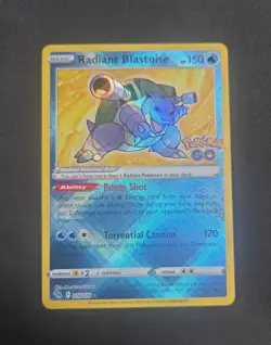 Radiant Blastoise 018/078 Pokemon GO Holo - Image 1