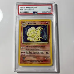PSA 7 Near Mint Ninetails Holo Foil Base Set 1999 Pokemon TCG English 12/102 - Image 2