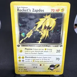 2000 Pokemon Gym Challenge Rocket's Zapdos Holo #15/132 HP/DMG - Image 1