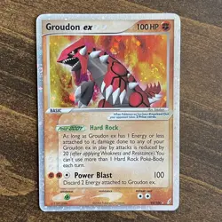 2006 POKEMON EX CRYSTAL GUARDIANS 93 GROUDON HOLO LP/NM - Image 1