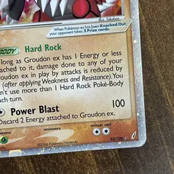 2006 POKEMON EX CRYSTAL GUARDIANS 93 GROUDON HOLO LP/NM - Image 4