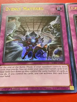 3x Evenly Matched | RA01-EN074 | NM | Ultra Rare | 1st Edition | YuGiOh! - Image 2