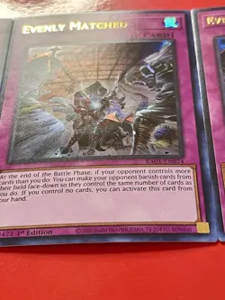 3x Evenly Matched | RA01-EN074 | NM | Ultra Rare | 1st Edition | YuGiOh! - Image 4