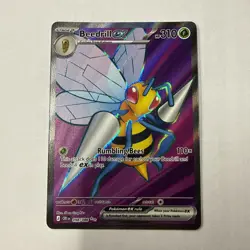 Beedrill ex 098/086 Full Art Ultra Rare - ME04: Chaos Rising - Pokemon NM - Image 1