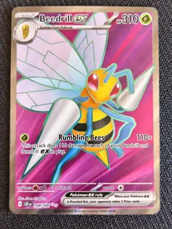 Pokemon TCG Beedrill EX 098/086 Chaos Rising Full Art Pokemon Card - Near Mint - Image 1