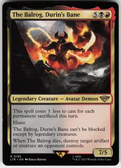 The Balrog, Durin's Bane 195 MTG Normal Universes Beyond: The Lord of the Rings: - Image 1