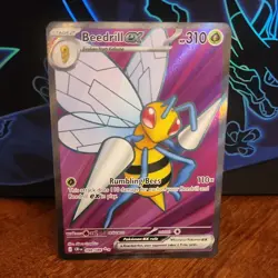 Pokemon TCG Beedrill EX 098/086 ME04 Chaos Rising Ultra Rare Full Art Holo EN - Image 1