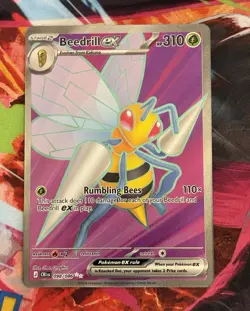 Beedrill EX 098/086: Chaos Rising Ultra Rare Full Art Holo. NM Pokemon - Image 1