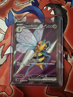 Pokemon TCG Beedrill Ex 098/086 Chaos Rising Ultra Rare Full Art NM - Image 1