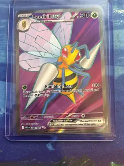 Pokemon TCG Beedrill EX 098/086 Chaos Rising Full Art NM - Image 1