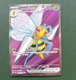 Nintendo Pokemon TCG Beedrill ex 098/086 Chaos Rising Full Art Holo - Image 1