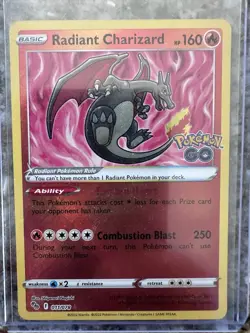 Radiant Charizard 011/078 Pokemon GO Radiant Rare Holo Pokemon TCG English - Image 1