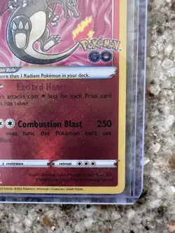 Radiant Charizard 011/078 Pokemon GO Radiant Rare Holo Pokemon TCG English - Image 4