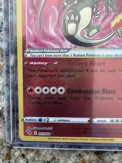 Radiant Charizard 011/078 Pokemon GO Radiant Rare Holo Pokemon TCG English - Image 5
