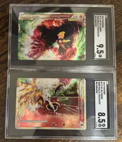 Pokemon TCG Ho-Oh LEGEND Heartgold & Soulsilver 111+112/123 (SGC 9.5+8.5) - Image 1