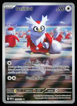 Delibird 152/132 Holo Illustration Rare Mega Evolution Pokemon Card - Image 1
