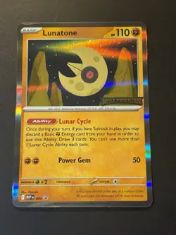 Lunatone (004) Mega Evolution Promo -​ Stamped - Near Mint Pokemon TCG - Image 1