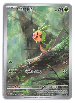 Chespin 087/086 Secret Rare Full Art Holo 70 HP English Pokemon TCG - Image 1