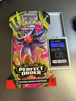 VERY HEAVY!! GOD PACKU SIRU 32.2g Pokemon Perfect Order Sleeved Booster Pack - Image 1