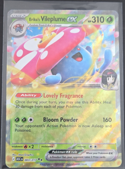 Erika's Vileplume ex 003/217 ASCEn Full Art Holo Rare Pokemon TCG 310 HP - Image 1