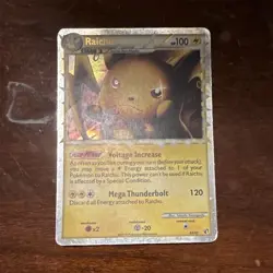 Nintendo Pokemon TCG Raichu Prime 83/90 Undaunted Holo Ultra Rare 2010 - Image 1