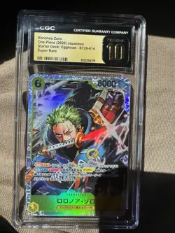 🔥 CGC 10 GEM MINT Roronoa Zoro ST29-014 Super Rare 2026 One Piece Egghead 🔥 - Image 1