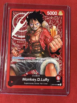 Bandai One Piece CCG Monkey D. Luffy Leader ST01-001 Cost 1 5000 ST01 - Image 1