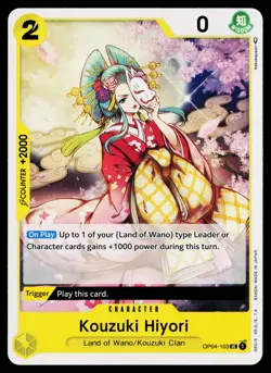 Kozuki Hiyori - OP04-103 - NM - Uncommon - English OP04 - One Piece TCG - Image 1