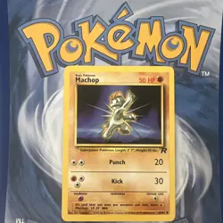Pokemon TCG Machop 59/82 Team Rocket Common Unlimited Regular English 2000 50HP - Image 1