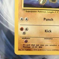 Pokemon TCG Machop 59/82 Team Rocket Common Unlimited Regular English 2000 50HP - Image 3