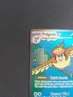 Pokemon TCG Obsidian Flames Pidgeot EX Holo Trading Card 225/197 SV03 - Image 3