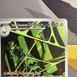Team Rocket's Spidops 187/182 Destined Rivals Illustration Rare Pokemon TCG - Image 3