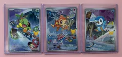Pokemon TCG First Partner Illustration Series 1: Turtwig, Chimchar, Piplup - Image 1
