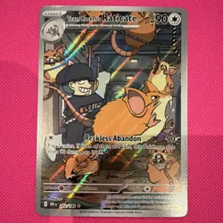 Pokemon TCG Team Rocket's Raticate 202/182 Illustration Rare Holo Sv10 EN - Image 1