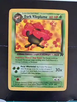 Pokemon TCG Dark Vileplume 30/82 Team Rocket Non-Holo Rare WOTC Pokemon Card LP - Image 2