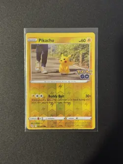 MISCUT SET ERROR x2 Pikachu Pokemon Go 027/078 Reverse Holo Common Pokemon TCG - Image 2