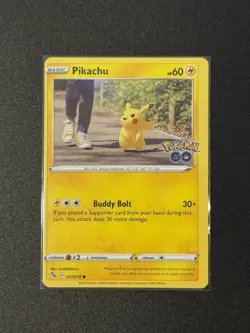 MISCUT SET ERROR x2 Pikachu Pokemon Go 027/078 Reverse Holo Common Pokemon TCG - Image 3