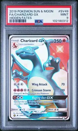 PSA 9 CHARIZARD GX SV49 HIDDEN FATES SUN & MOON SHINY VAULT POKEMON - Image 1