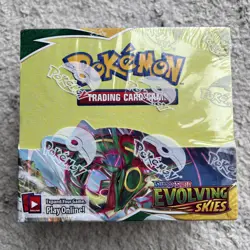 Pokemon TCG Evolving Skies Booster Box 36 Packs New and Sealed + Arcylic Case - Image 2